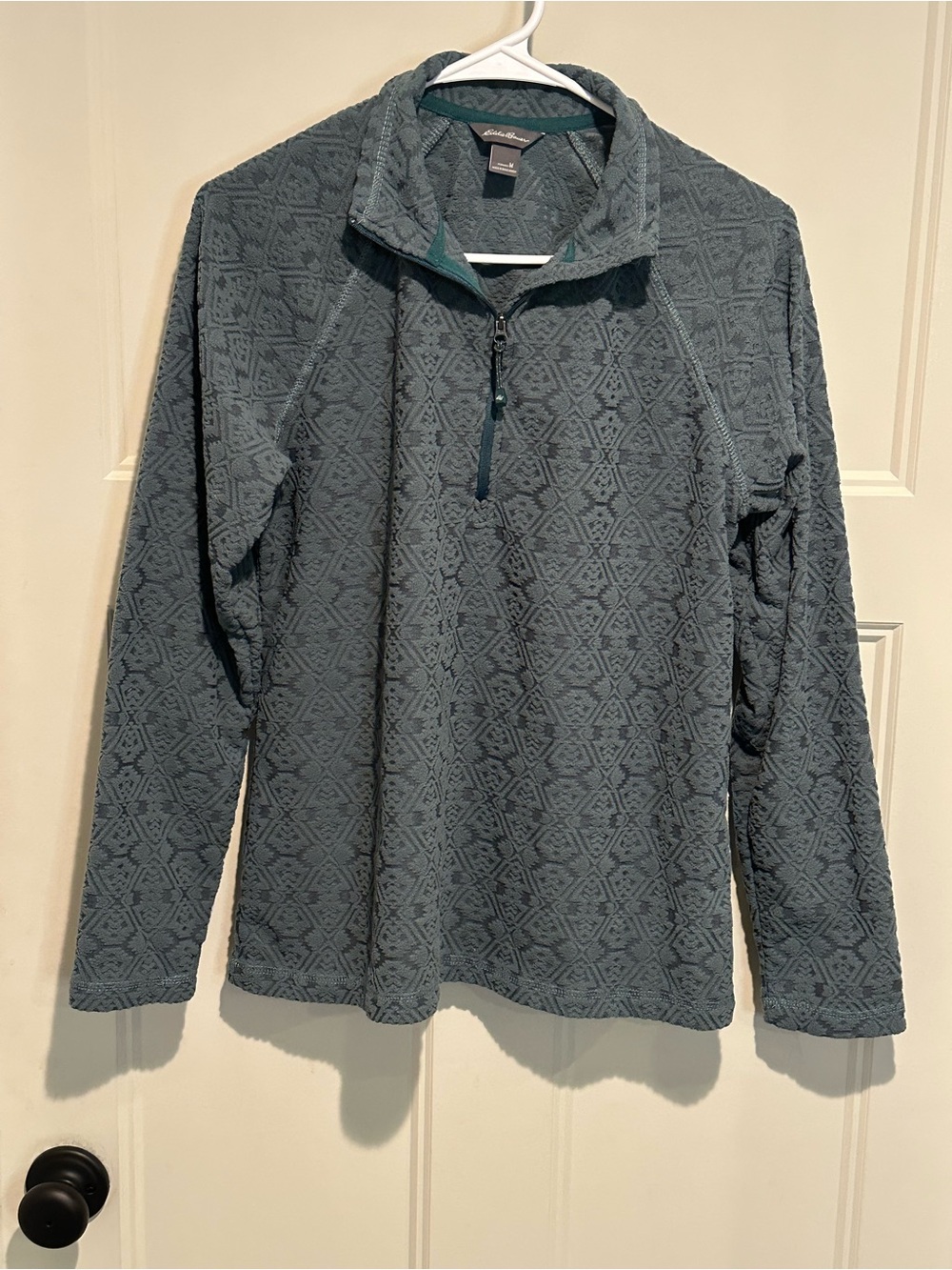 Eddie Bauer Women’s Quarter-Zip Pullover Textured Aztec Sweater - Size Medium